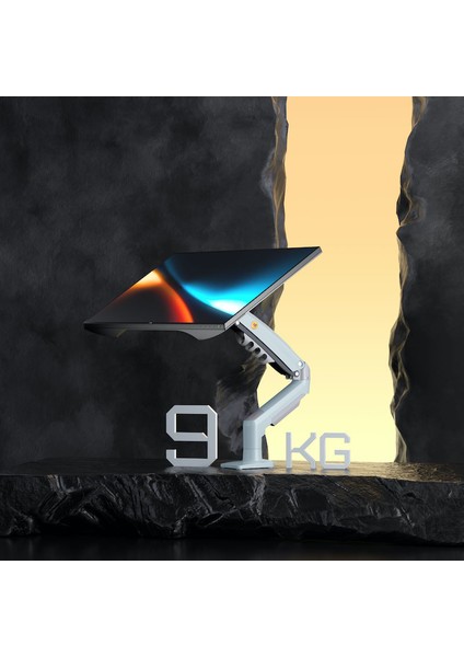 Monitör Standı North Bayou Nb F80 (2026 Yeni Model) Amortisörlü Tekli Monitör Standı Göl Mavisi Lake Blue (17-30 Inç)-(2-9 Kg)