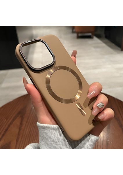 Iphone 16 Promax Uyumlu Lens Koruma Hediyeli Mat Magsafe Özellikli Kılıf