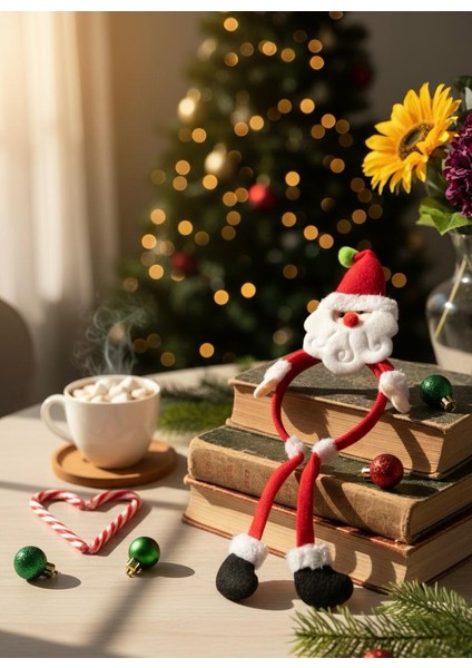 Yılbaşı Koleksiyonu Hareketli Bacaklı Noel Baba Figürlü Taç