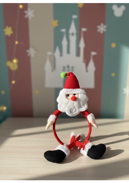 Yılbaşı Koleksiyonu Hareketli Bacaklı Noel Baba Figürlü Taç fiyatları