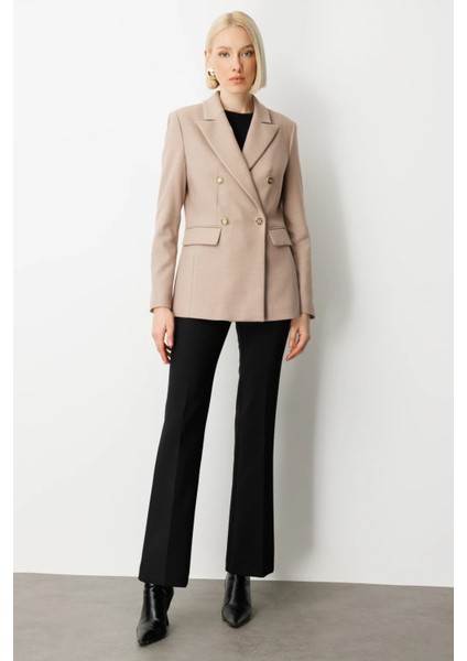 Kruvaze Yaka Kaşe Ceket 5069 fırsatları