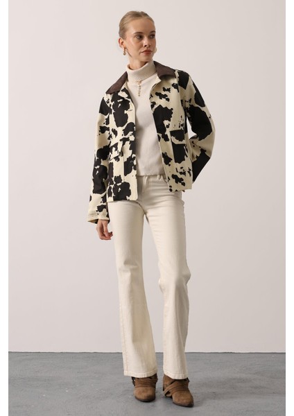 Leopar Kadife Ceket -Inek Desen fiyatları