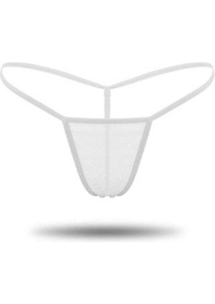 Kadın Tül Tanga Külot Beyaz