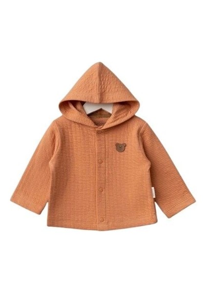 Bebitof Kapüşonlu Bebek Hırka 80153 Kiremit