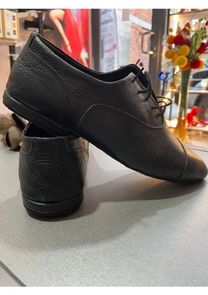 Siyah Deri Erkek -Kabartma Görünümlü Tango , Dans ve Salon Ayakkabısı modelleri