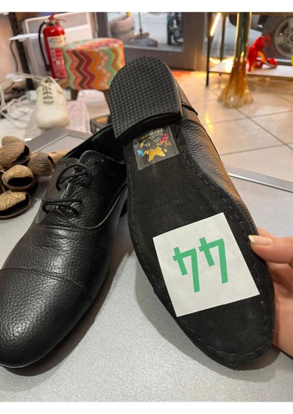 Siyah Deri Erkek -Kabartma Görünümlü Tango , Dans ve Salon Ayakkabısı indirimleri