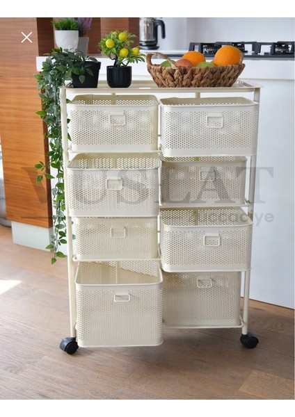 4 Katlı 8 Bölmeli Tekerlekli Sebzelik fiyatları