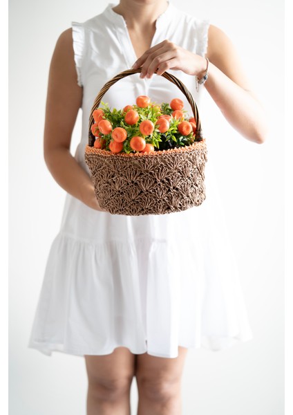 El Örgüsü Dekoratif Sepet