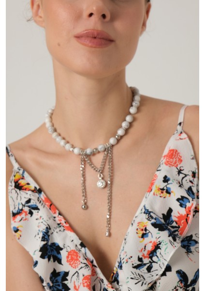 Havlit Taşlı Zincir Kolye indirimleri