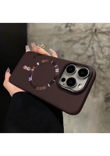 Iphone 16 Promax Uyumlu Lens Koruma Hediyeli Mat Magsafe Özellikli Kılıf