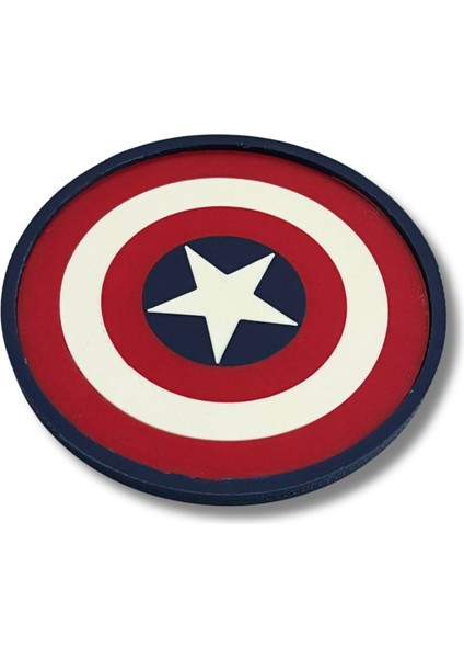 Kaptan Amerika Figür Tasarım Bardak Altlığı | Yüksek Kaliteli 3D Baskı Hediyelik