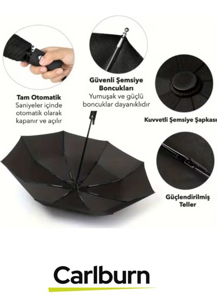 Lacivert, 8 Telli, Otomatik, Su Geçirmez, Rüzgar Dayanıklı, Kompakt Şemsiye fırsatları