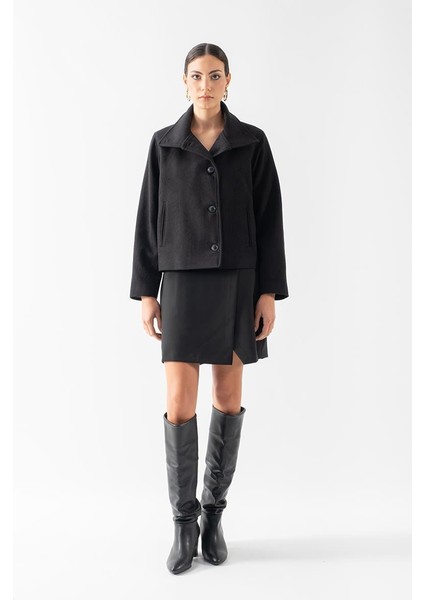 Rowlands Dik Yaka Flota Cepli Kap Siyah