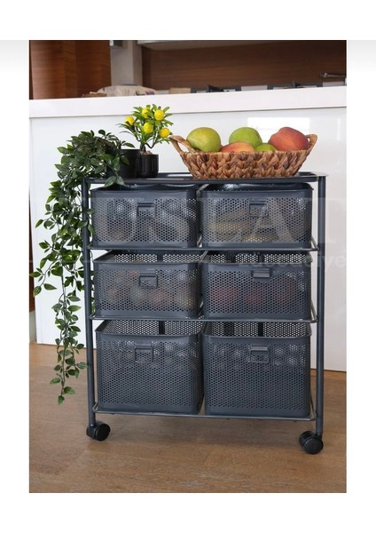 3 Katlı 6 Bölmeli Sebzelik