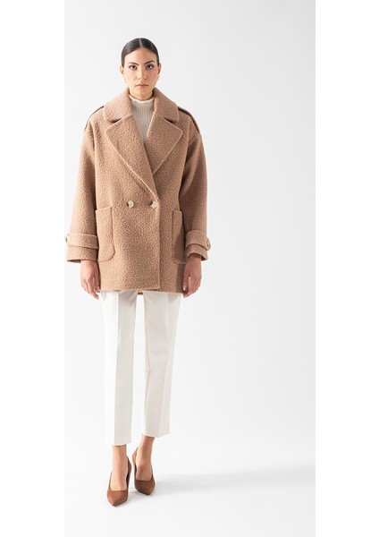 Renuccio Kruvaze Yandan Cepli Salaş Kaban Camel