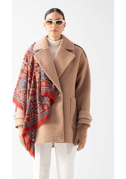 Renuccio Kruvaze Yandan Cepli Salaş Kaban Camel