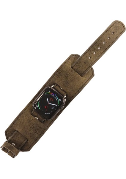 Apple Watch 42MM NL17 Deri Kordon - KAHVERENGI-(5796) - SB001M-4A2QC6
