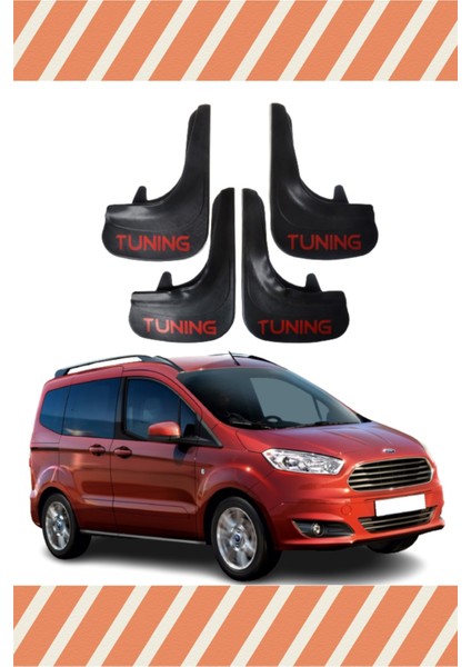 Ford Courier Tunıng Yazılı 4'lü Tozluk Çamurluk Paçalık