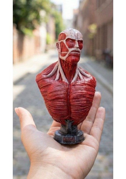 3D Attack On Titan Colossal Titan Büst, Colossal Titan, Anime Figür Hediye
