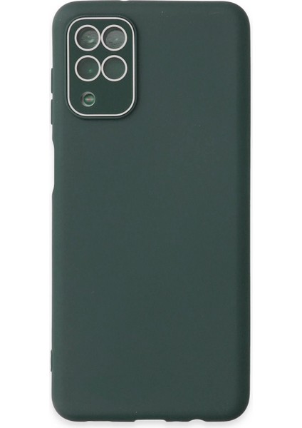 Samsung Galaxy A22 Kılıf Lansman Glass Kapak - Koyu YEŞIL-(5796) - SB001M-4A5EL6