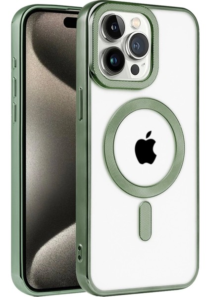 iPhone 14 Pro Max Kılıf Kronos Magsafe Kapak - Koyu YEŞIL-(5796) - SB001M-487W47