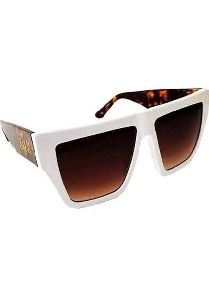 Comcarrox-K Kadın Beyaz Güneş Gözlüğü Büyük Lensli UV400 Cr-39 Lens indirimleri