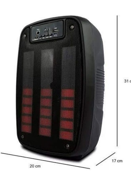 Taşınabilir 6.5 Inç LED Bluetooth Kareoke Hoparlör Rgb Işıklı Radyolu - SB001M-47X152 indirimleri