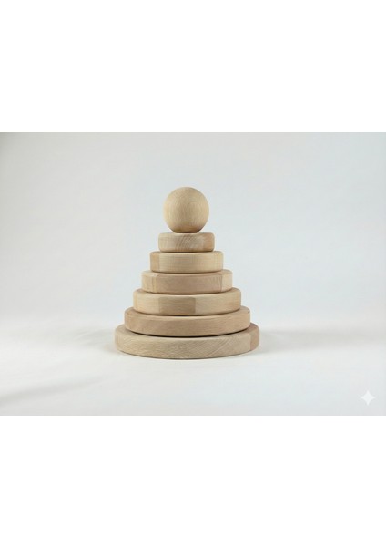 Yerli Üretim Ahşap Montessori Oyuncak – Doğal Kayın Ahşabı, Eğitici Halka Dizme Oyunu fiyatları