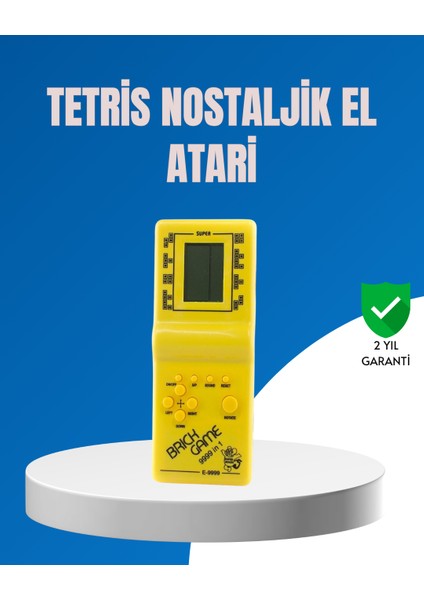 Mini Tetris El Aterisi – Taşınabilir Retro Oyun Konsolu Pil ile Çalışan Klasi - SB001M-47XR2