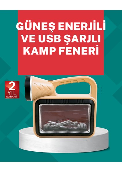 Alev Efektli Güneş Enerjili Lamba – Su Geçirmez - SB001M-47X6Y6