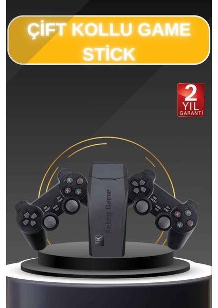 Game Stick El Atarisi 2.4g Kablosuz Çift Kol Oyunlar 4K Game Stick 3500 Oyunlu Atar - SB001M-47TUW