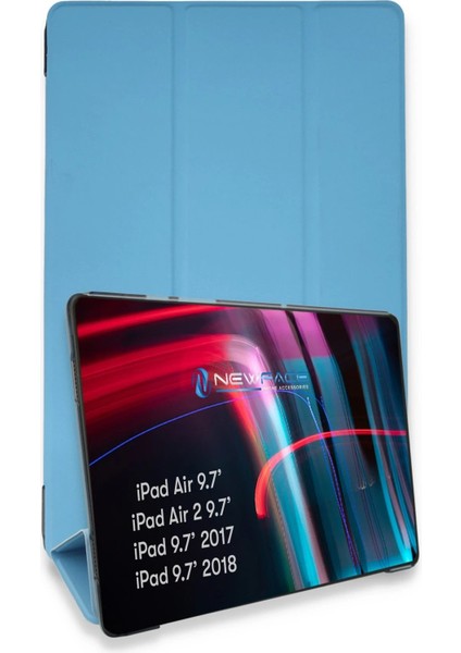 iPad 5 Air 9.7 Kılıf Tablet Smart Kılıf - MAVI-(5796) - SB001M-486NP8