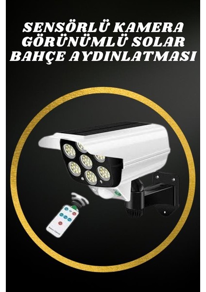Solar Lamba Kamera Görünümlü Duvar Lambası Dönebilen Bahçe Aydınlatması - SB001M-47S539 indirimleri