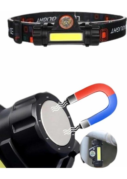 Kafa Lambası Çalışma Işığı Süper Parlak Mıknatıslı Lityum Lion Pilli - SB001M-47VVS3 indirimleri