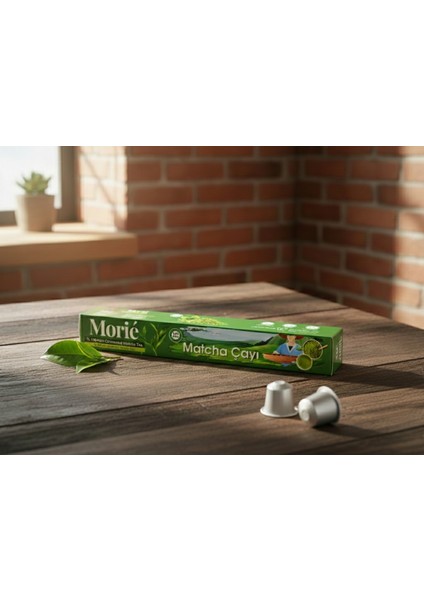 %100 Saf Seremoni (Ceremonial) Matcha Kapsülü - Nespresso Uyumlu Premium Matcha Çayı (10 Adet)