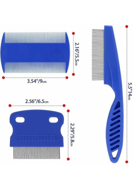 Evcil Hayvan Tarak Seti 4'lü Bit Tarağı Ked Köpek Tüyüne Uygun - SB001M-47S528