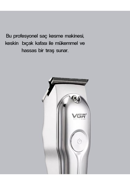 Profesyonel Gümüş Şarjlı Tıraş Makinesi – 3 Başlık 120 Dakika Kullanım S - SB001M-47WIS fırsatları