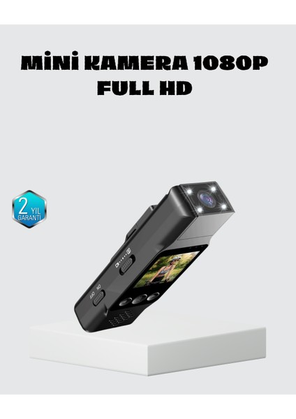 Mini Güvenlik Kamerası 1080P 3mp Fotoğraf 180° Ayarlanabilir Lens USB Şarjlı - SB001M-47YCO3