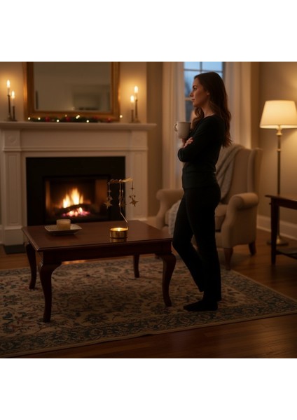 Isı Ile Dönen Dekoratif Yıldız Tasarımlı Metal Tealight Mumluk fırsatları