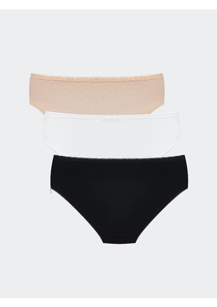 Yeni Sezon Dantel Detaylı Bikini Külot 3'lü fiyatları