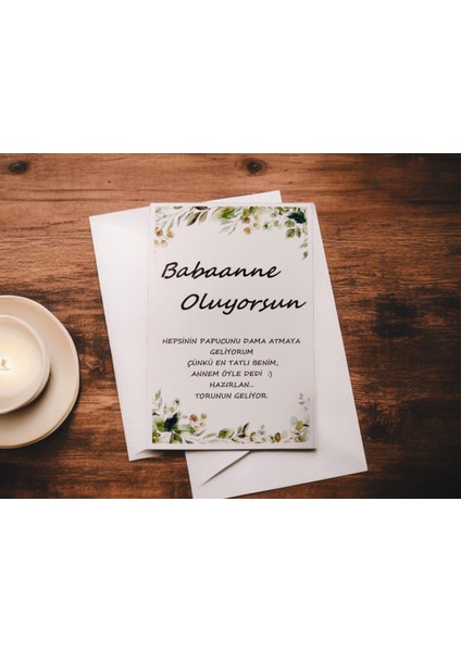 Babaanne Oluyorsun Müjde Anı Kartı - Hamile Anı Kartı