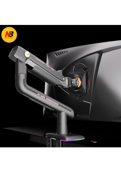 North Bayou F5-Gaming, 2-20 kg Uyumlu, 27INCH-60INCH Aralığında Büyük Ekranlar Için Profesyonel Ergonomik Oyuncu Monitör Standı ve Iş Monitör Standı fırsatları