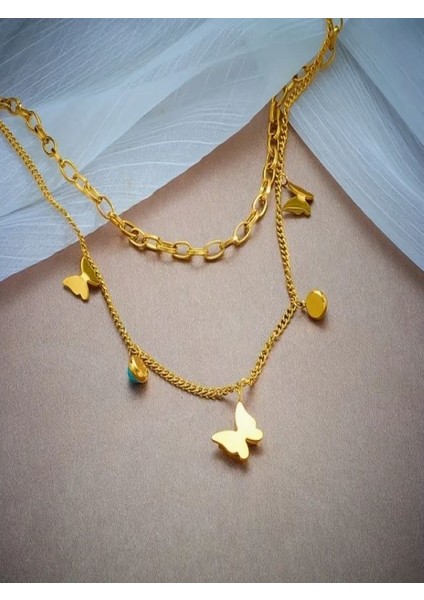 316L Paslanmaz Çelik Kelebek Kolye fırsatları