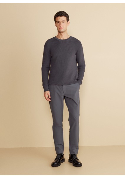 Bisiklet Yaka Standart Antrasit Melanj Erkek Kazak BBFW25MKL013 modelleri