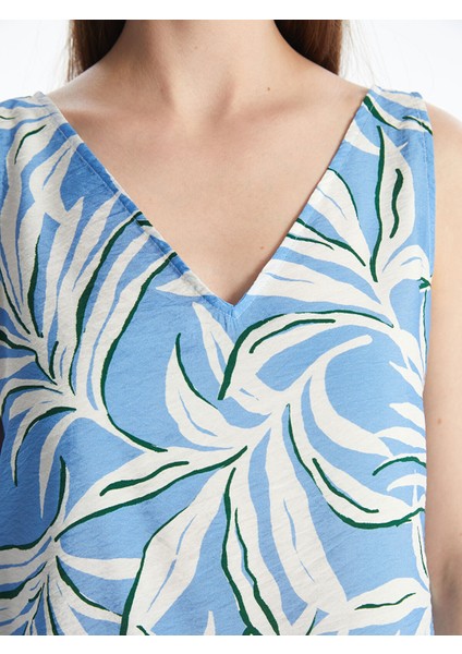 Yeni Sezon V Yaka Çiçekli Bluz modelleri