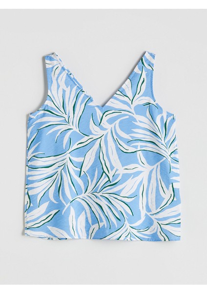 Yeni Sezon V Yaka Çiçekli Bluz indirimleri