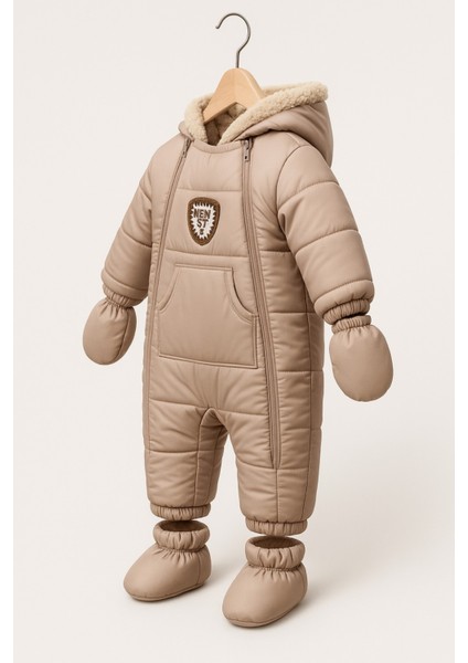 Yeni Sezon Özel Tasarım Figürlü Cepli Kapüşonlu Bebek-Çocuk Kozmonot - Astronot Tulum Mont fiyatları