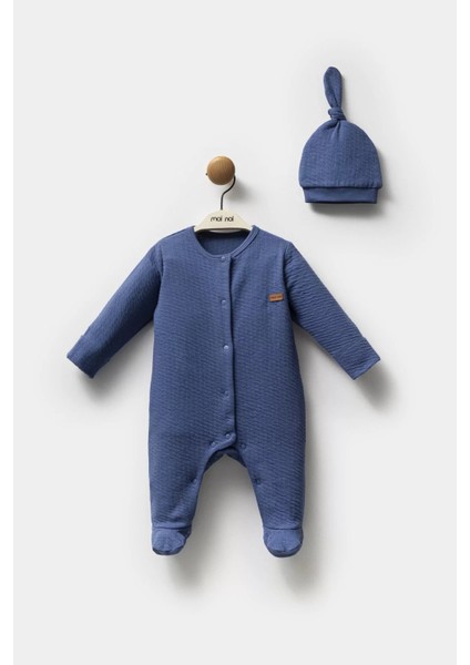 Moi Noi Şapkalı Tulum MNB1251 Navy Blue