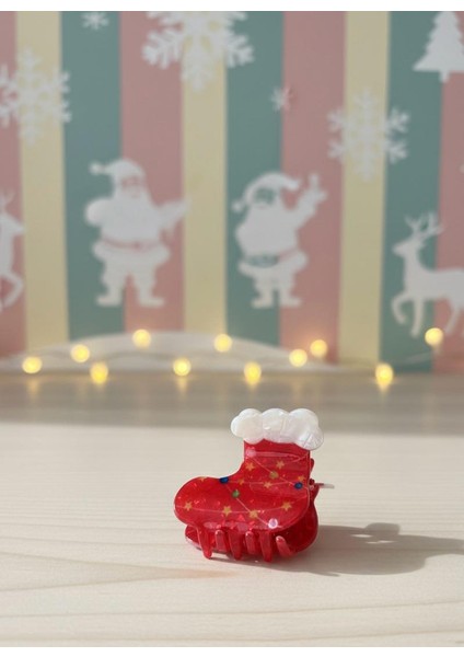 Yılbaşı Koleksiyonu Mini Noel Çorap Figürlü Kemik Toka fiyatları