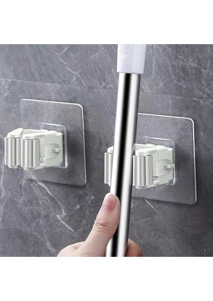 1 Adet Yapışkanlı Pratik Mop Temizlik Fırçası Tutucu Beyaz indirimleri